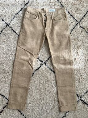Gustin #282 Homespun Flax 5 Pocket- Wheat color, Size 30 slim